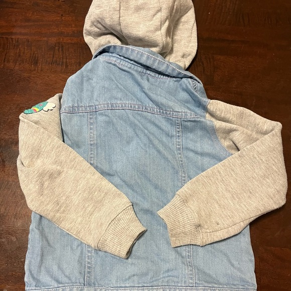 Disney Store Minnie Mouse Figaro Embroidered Denim Hooded Jacket Girls Size 4 - Picture 7 of 7